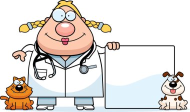 Karikatür hayvan hastalıklarıyla ilgili işareti