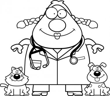 Mutlu Karikatür hayvan hastalıklarıyla ilgili