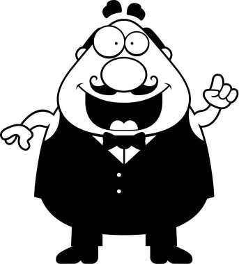 Çizgi film garson fikir