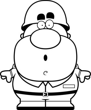 Sürpriz karikatür asker