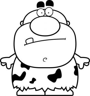 Çizgi film mağara adamı Satnding