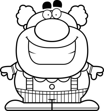 gülümseyen karikatür palyaço