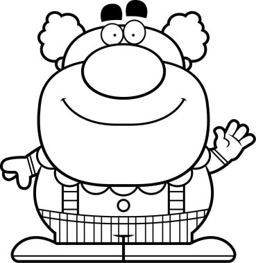 Çizgi film palyaço sallayarak