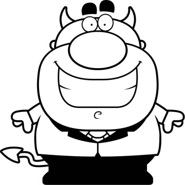 Çizgi film şeytan gülümseyen