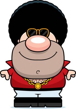 Mutlu çizgi film disko adam