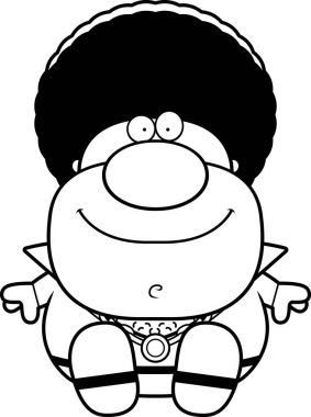 Çizgi film disko adam oturma