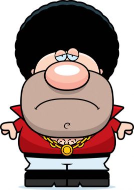 Üzgün çizgi film disko adam