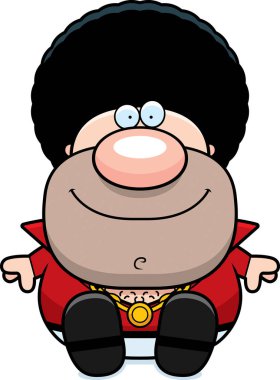 Çizgi film disko adam oturma