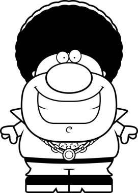 Çizgi film disko gülümseyen adam