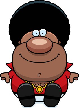 Çizgi film disko adam oturma