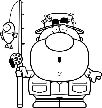 Sürpriz karikatür balıkçı