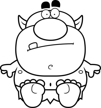 Çizgi film cin oturma