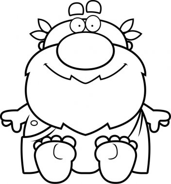 Çizgi film Yunan oturma