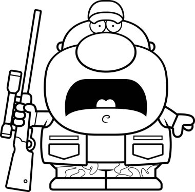 Korkmuş karikatür avcı