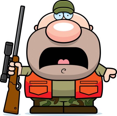 Korkmuş karikatür avcı