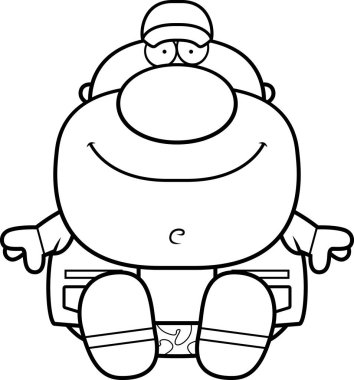 Çizgi film avcı oturma