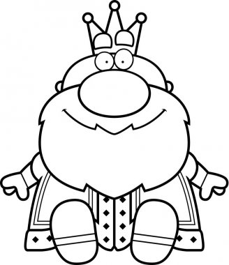 Çizgi film Kral oturma