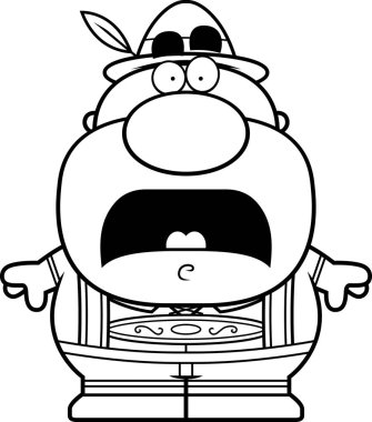 Çizgi film şortlarla adam korkmuş