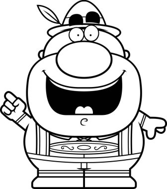 Çizgi film şortlarla adam fikir