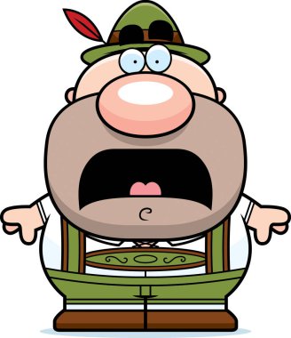 Çizgi film şortlarla adam korkmuş