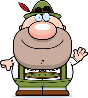 Çizgi film şortlarla adam sallayarak