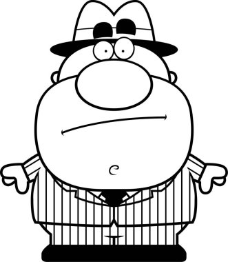 Çizgi film gangster ayakta