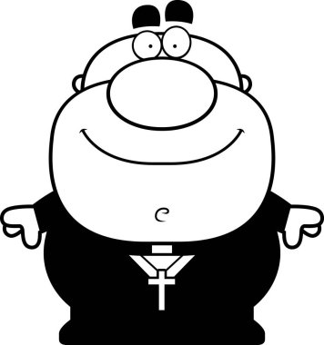 Mutlu karikatür rahip