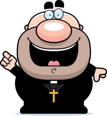 Çizgi film rahip fikir