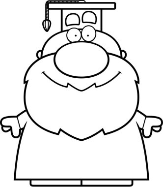 Çizgi film gülümseyen Profesör