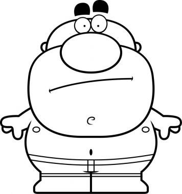 Çizgi film adam mayo bıkkın