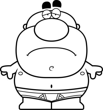 İç çamaşırı üzgün adam