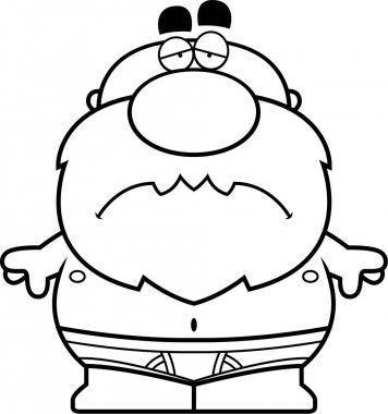 İç çamaşırı üzgün adam