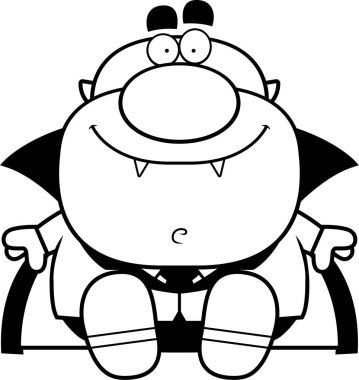 Çizgi film vampir oturma