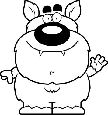 Çizgi film kurt adam sallayarak