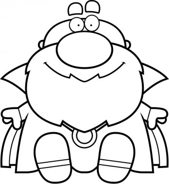 Çizgi film Sihirbazı oturma