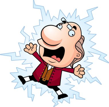 Çizgi film Ben Franklin elektrik