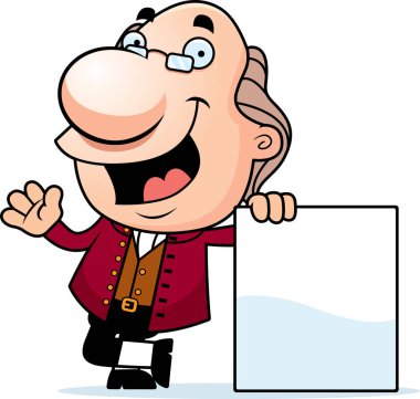 Ben Franklin işareti karikatür