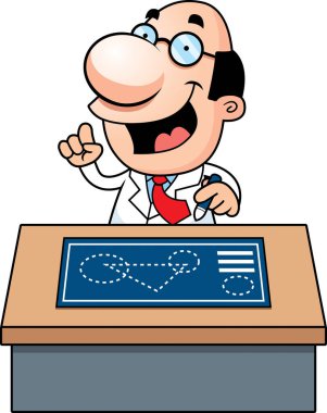 Çizgi film bilim adamı planları