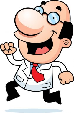 Çizgi film bilim adamı çalışan