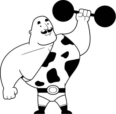 Çizgi film güçlü adam Dumbbell