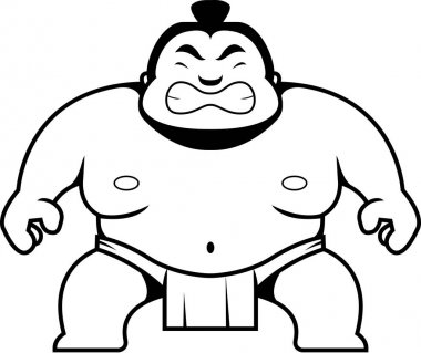 karikatür sumo güreşçisi