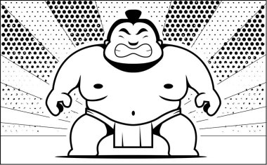 karikatür sumo güreşçisi