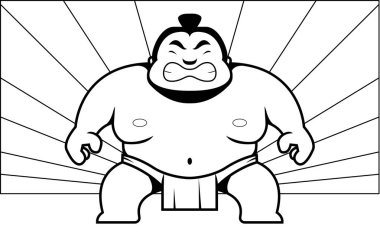 karikatür sumo güreşçisi