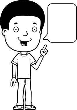 Konuşan genç çocuk