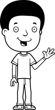 Genç çocuk sallayarak