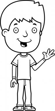 Genç çocuk sallayarak