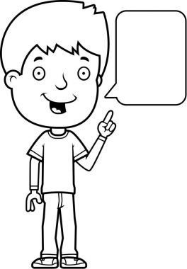 Konuşan genç çocuk