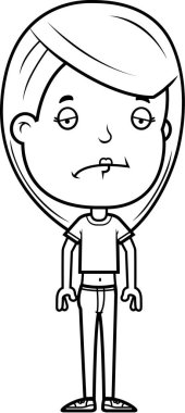 hüzünlü bir genç kız