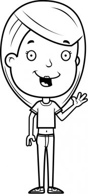 Genç kız sallayarak