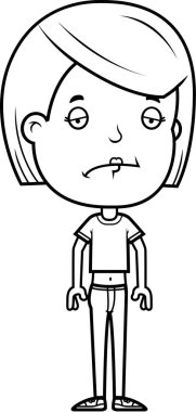 hüzünlü bir genç kız